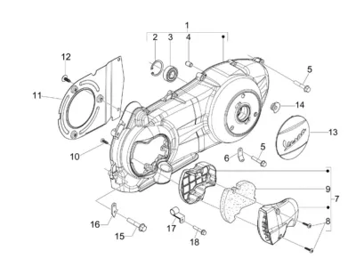 Engine casing cover